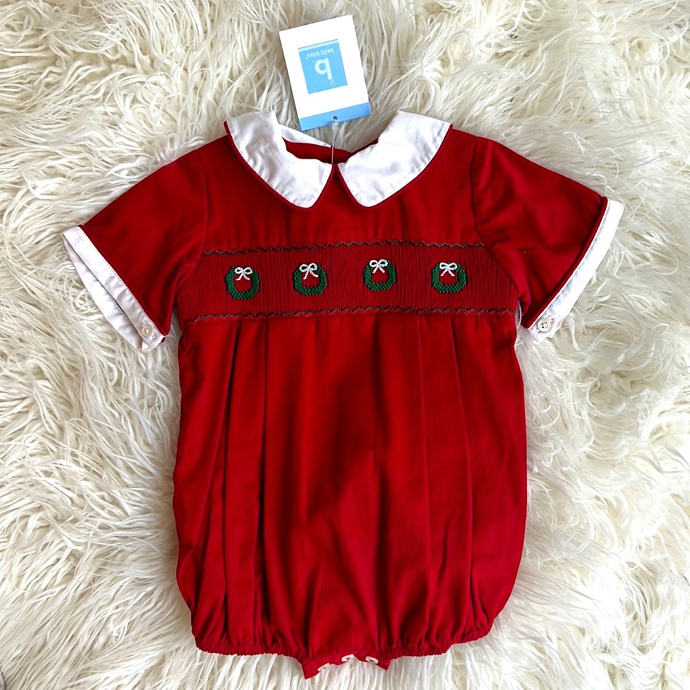 Bella Bliss Boy’s Christmas Wreath Bubble